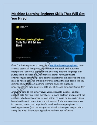 Machine Learning Engineer Skills That Will Get You Hired
