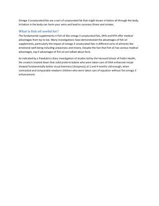 What are the Benefits of Omega 3 Capsules