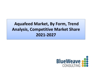 Aquafeed Market Trend Analysis, Competitive Market Share & Forecast