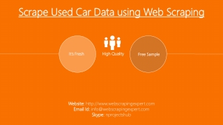 Scrape Used Car Data using Web Scraping