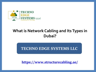 What is Network Cabling and Its Types in Dubai?