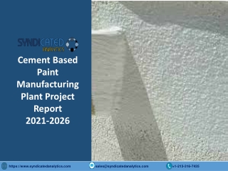 Cement Based Paint Manufacturing Plant Project Report 2021-2026 PDF