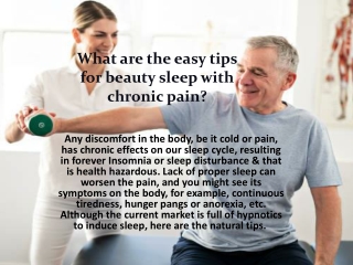 What are the easy tips for beauty sleep with chronic pain?