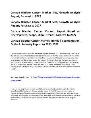 Canada Bladder Cancer Market