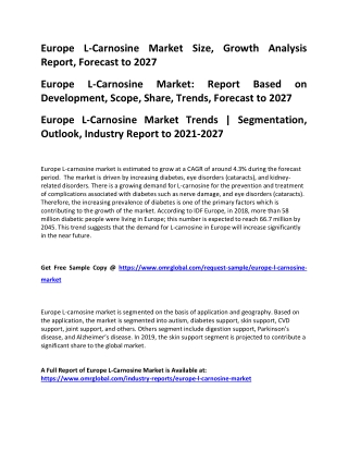 Europe L-Carnosine Market