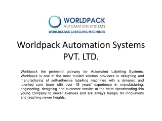 Worldpack Automation Systems PVT