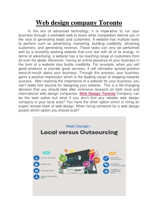 Web design company Toronto