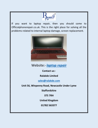Laptop repair  | Officialphonerepair.co.uk