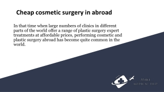 Best and Cheap Plastic Surgery in united arab emirate  - Make Medical Trip