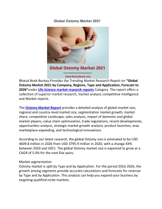 Global Ostomy Market 2021