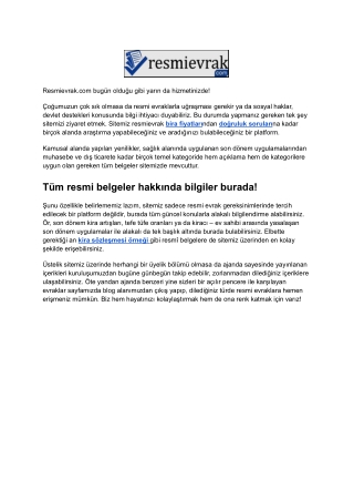 Resmi Evrak