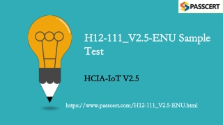 2021 Free HCIA-IoT V2.5 H12-111_V2.5-ENU Dumps