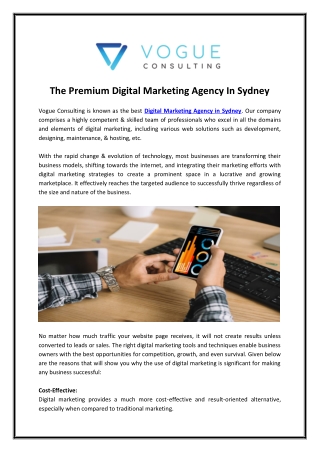 Digital Marketing Agency in Sydney