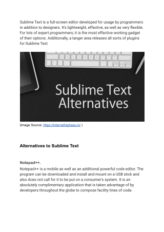 Best Sublime Text Alternatives