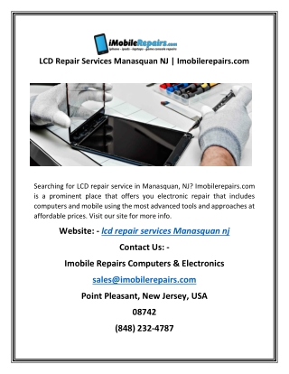 LCD Repair Services Manasquan NJ | Imobilerepairs.com