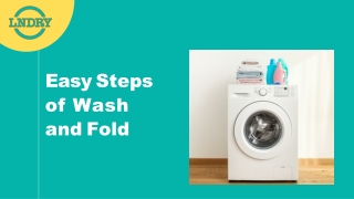 Easy Steps For Wash and Fold | Lndry