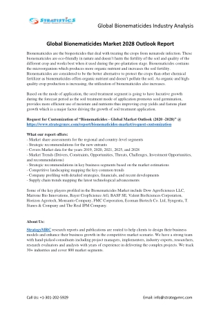 Bionematicides Market Forecasts to 2028