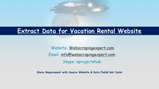 Extract Data for Vacation Rental Website