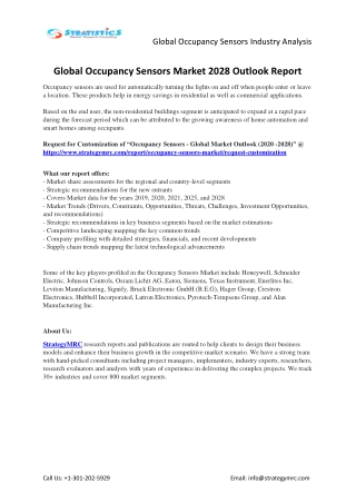 Occupancy Sensors Market Forecasts to 2028