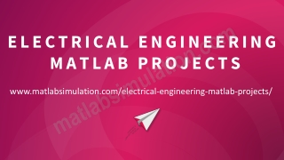 Research Topics in Electrical Engineering MATLAB Projects