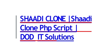 Best Readymade Shaadi Clone Script - DOD IT Solutions
