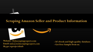 Scraping Amazon Seller and Product Information