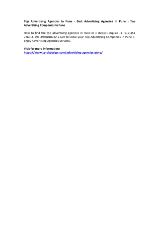 Top Advertising Agencies In Pune - Best Advertising Agencies In Pune - Top Adver