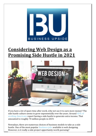 Considering Web Design as a Promising Side Hustle in 2021