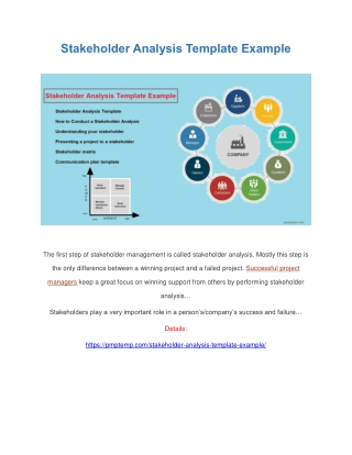 Stakeholder Analysis Template Example