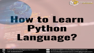 How to learn python Language