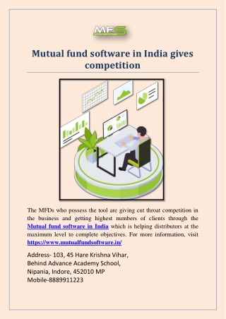 Mutual fund software in India gives competition