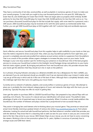 The buy soundcloud plays Case Study You'll Never Forget