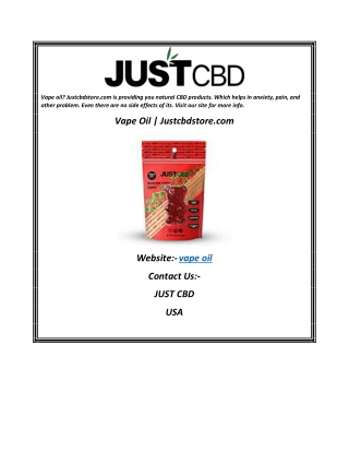 Vape Oil  Justcbdstore.com