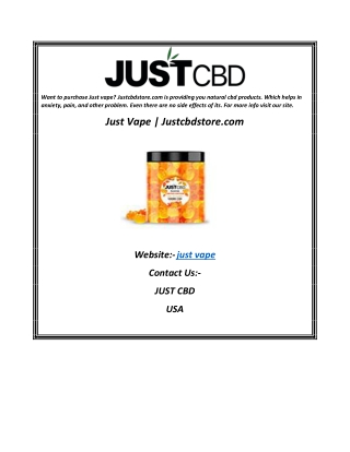 Just Vape  Justcbdstore.com