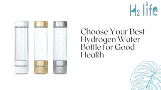 Choose Your Best Hydrogen Water Bottle for Good Health