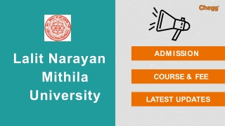 Lalit Narayan Mithila University — [LNMU], Kameshwarnagar