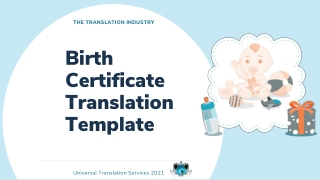 Birth Certificate Translation Template