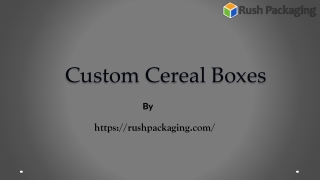 Customized Wholesale Cereal Boxes