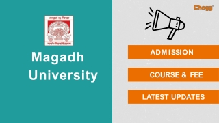 Magadh University — [MU], Bodh Gaya