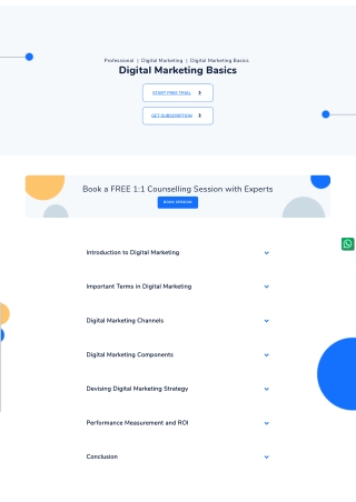 Online Digital Marketing Basics Courses - Ekeeda