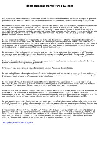 Como Mudar os Pensamentos