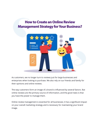 How to Create an Online Review Management Strategy in 2021