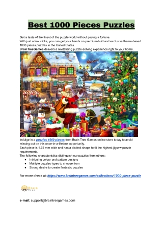 Best 1000 Pieces Puzzles