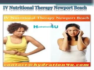 IV Nutritional Therapy Newport Beach