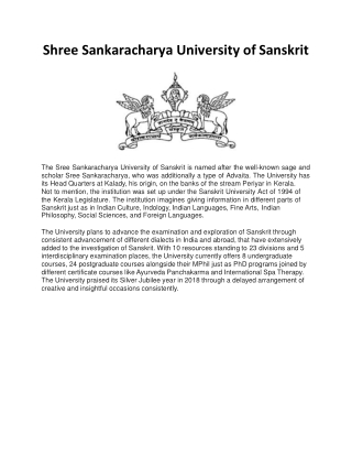 Shree Sankaracharya University of Sanskrit