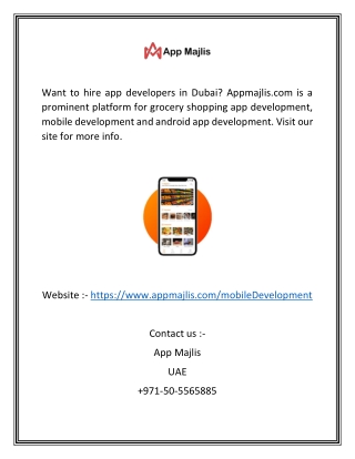 Hire App Developers In Dubai  Appmajlis.com