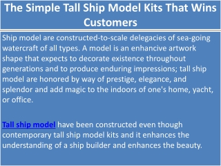 The Simple Tall Ship Model Kits That Wins Customers