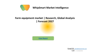 Farm equipment market  competitive analysis & industry trends