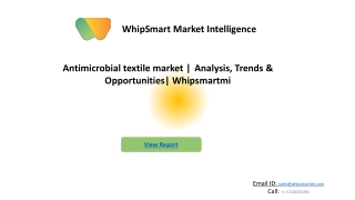 Global Antimicrobial Textile Market  Industry | Whipsmartmi