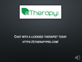 How should you treat a patient who is suffering from extreme depression, anxiety and stress - eTherapypPro
